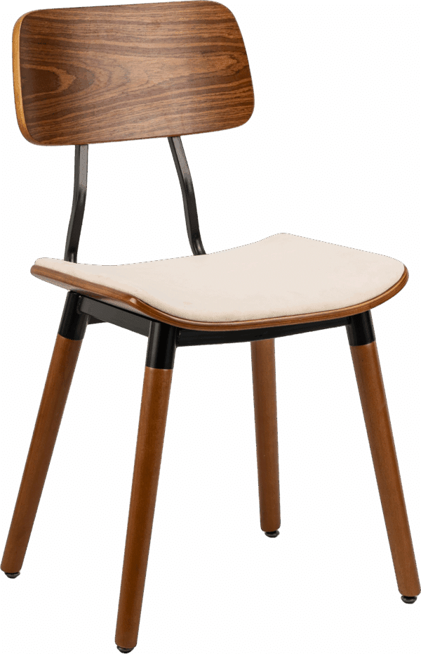 Spisebordsstol Nordlys Furniture Victoria fløjl beige asketræ stel H82ÃB44ÃD50 cm